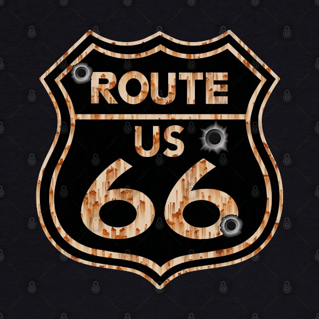 Vintage Route 66 Sign by CreativePhil